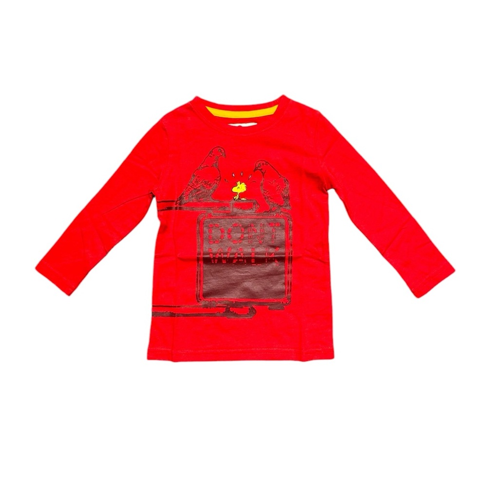 Appaman Peanuts Woodstock Graphic Tee‎ Prize Red Don't Walk Sign Kids 3T NWT